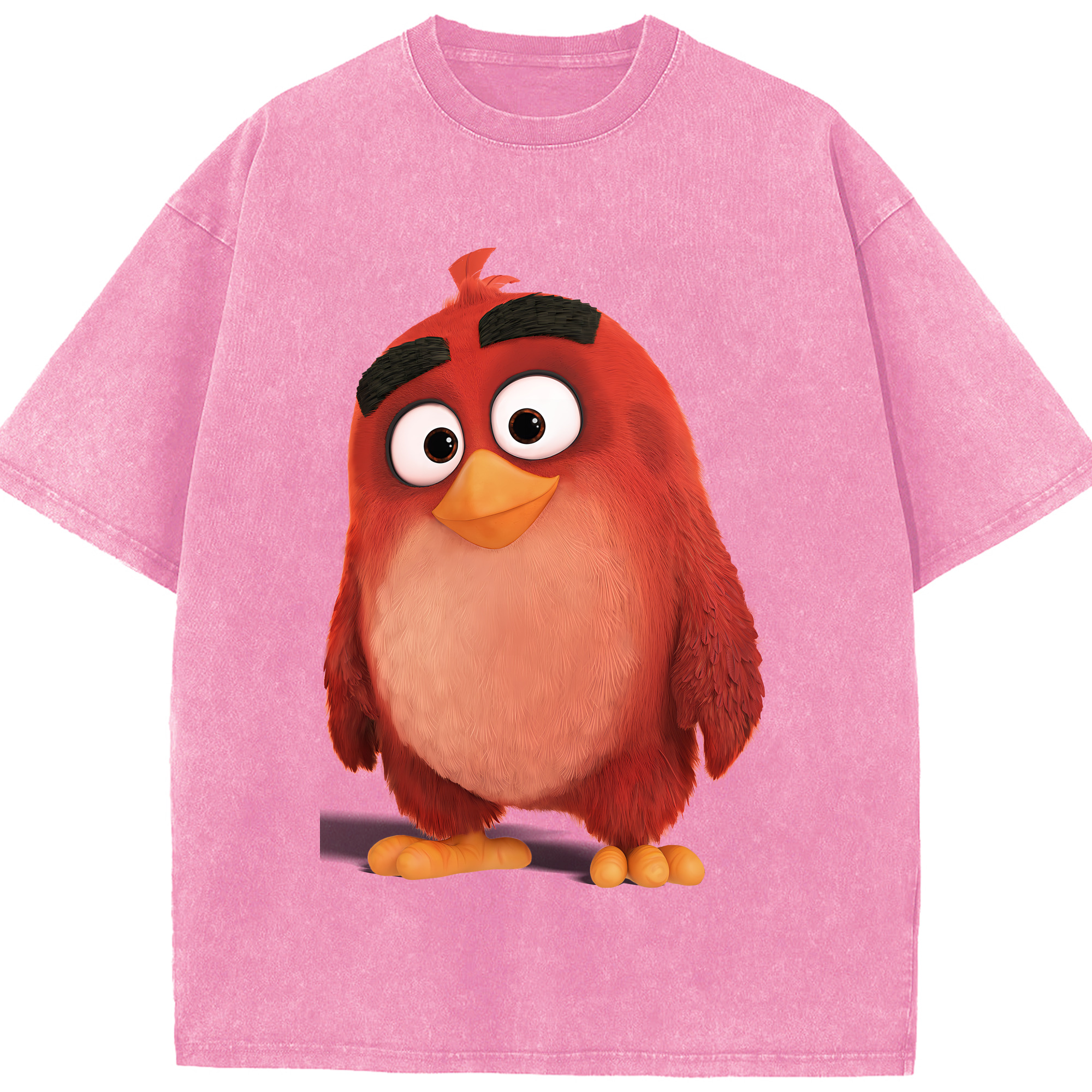 （画像用） Angry Birds アングリーバード 綿100% ヴィンテージ風 半袖Tシャツ（フロントプリント）